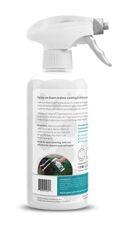 FoamCare con ingredientes a base de plantas cuida piel y pelaje.