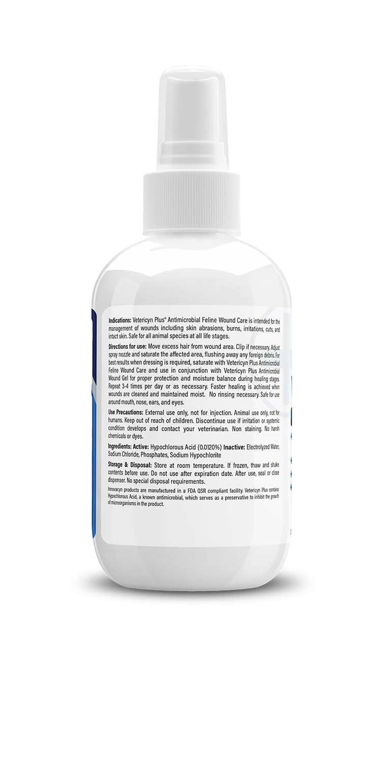 At‑home use of Vetericyn Plus Cat Wound Care Spray for quick care