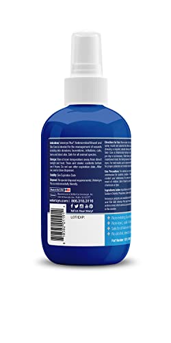 Close-up of Vetericyn Plus Cat Wound Care Spray on a skin irritation for safe care