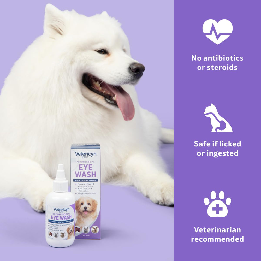 Confort ocular para mascotas con Vetericyn Plus en casa.
