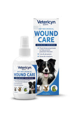 Vetericyn Plus dog wound care spray bottle for easy at-home wound cleaning.