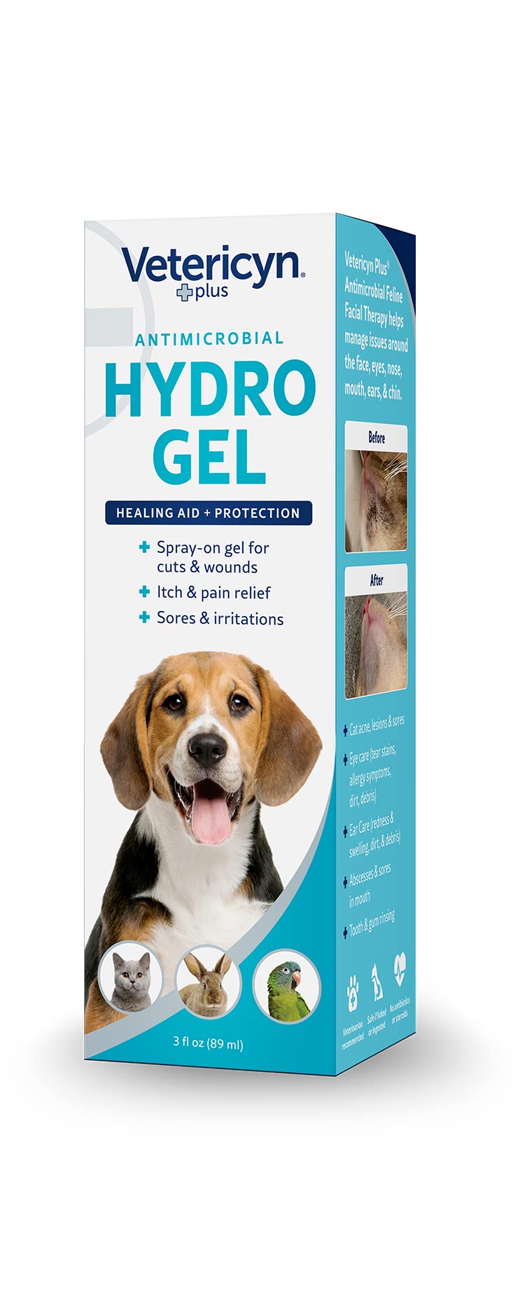Vetericyn Plus application remedy visual suggests use for minor irritations and wounds.