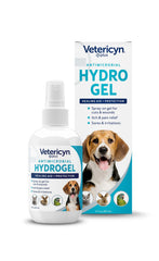 Vetericyn Plus dog wound hydrogel spray front view for easy application and quick relief.