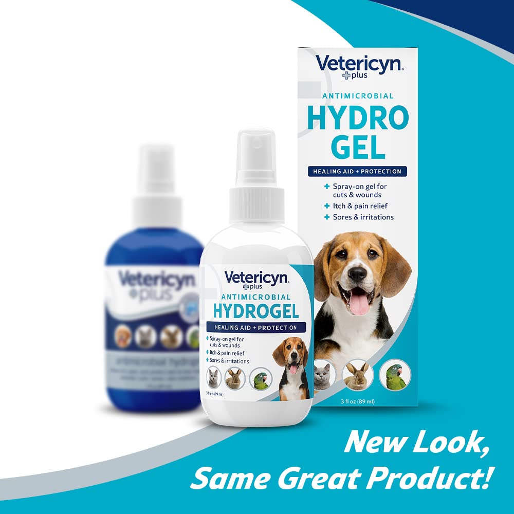 Vetericyn Plus dog wound hydrogel spray packaging highlights a dependable at home care option.