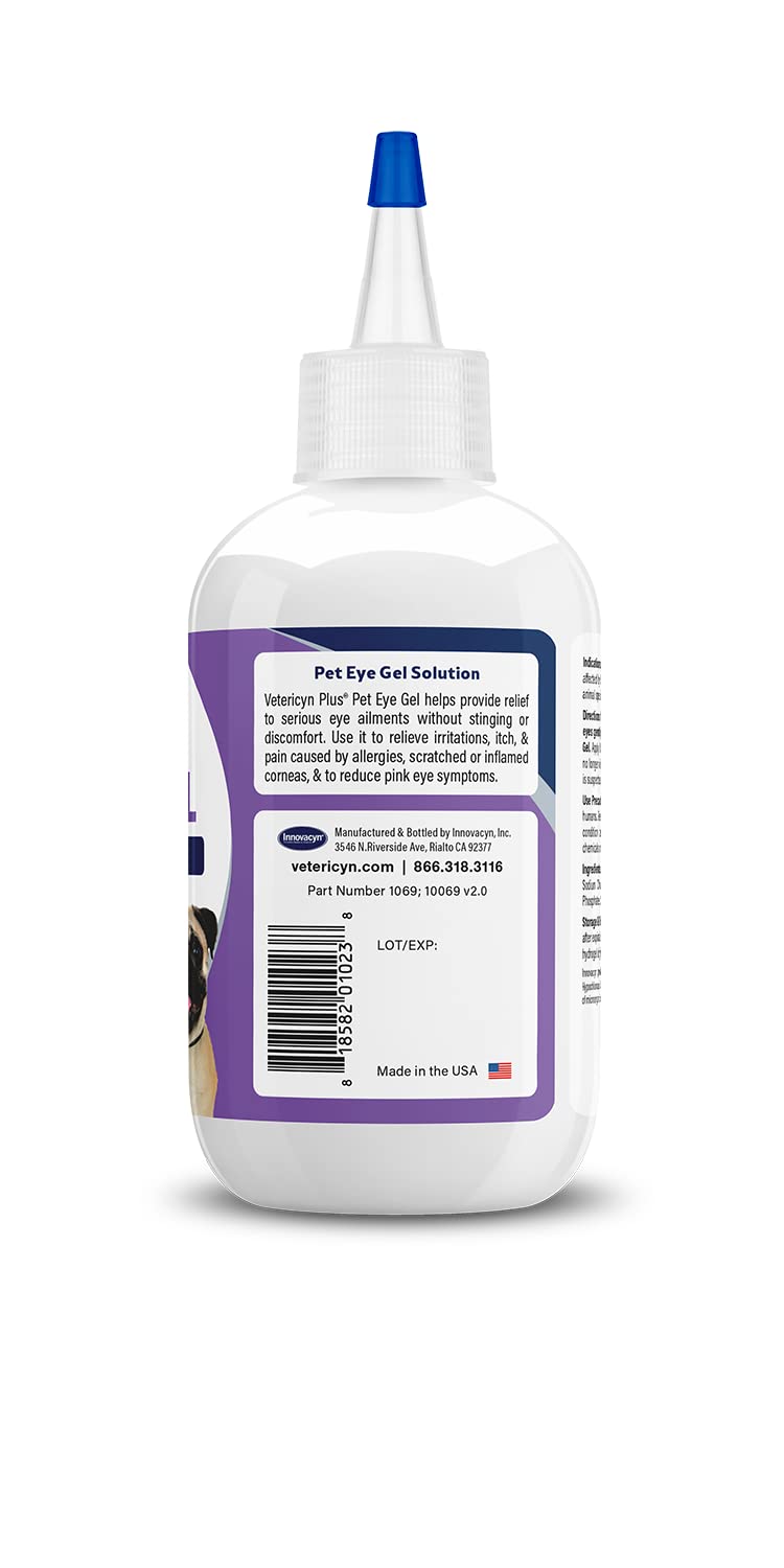 Cat eye application with Vetericyn Plus Eye Gel for irritation support.