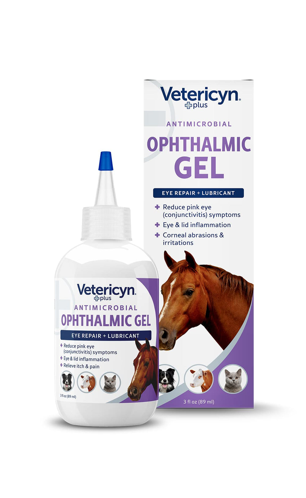 Vetericyn Plus Eye Gel horse-application shows easy at-home eye care for irritation relief