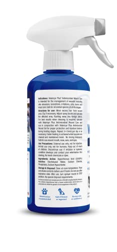 Close-up of Vetericyn Plus Horse Wound Care Spray application on a minor cut