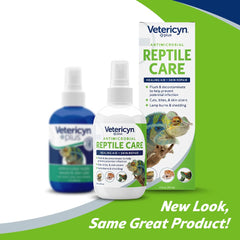 Vetericyn Plus reptile wound care spray applied to reptile scales for quick relief.