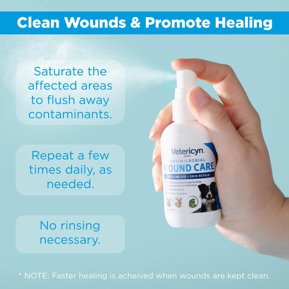 Vetericyn Plus safety lick-safe feature reassures owners when pets lick the spray.