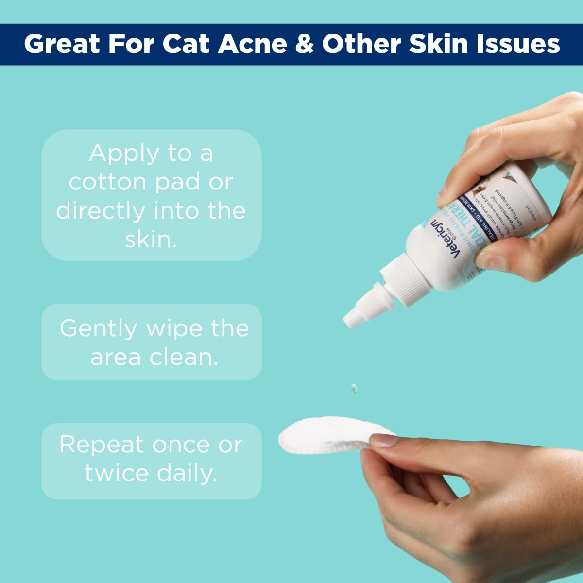 Vetericyn Plus Feline Facial Therapy para heridas: apoyo suave de la piel.