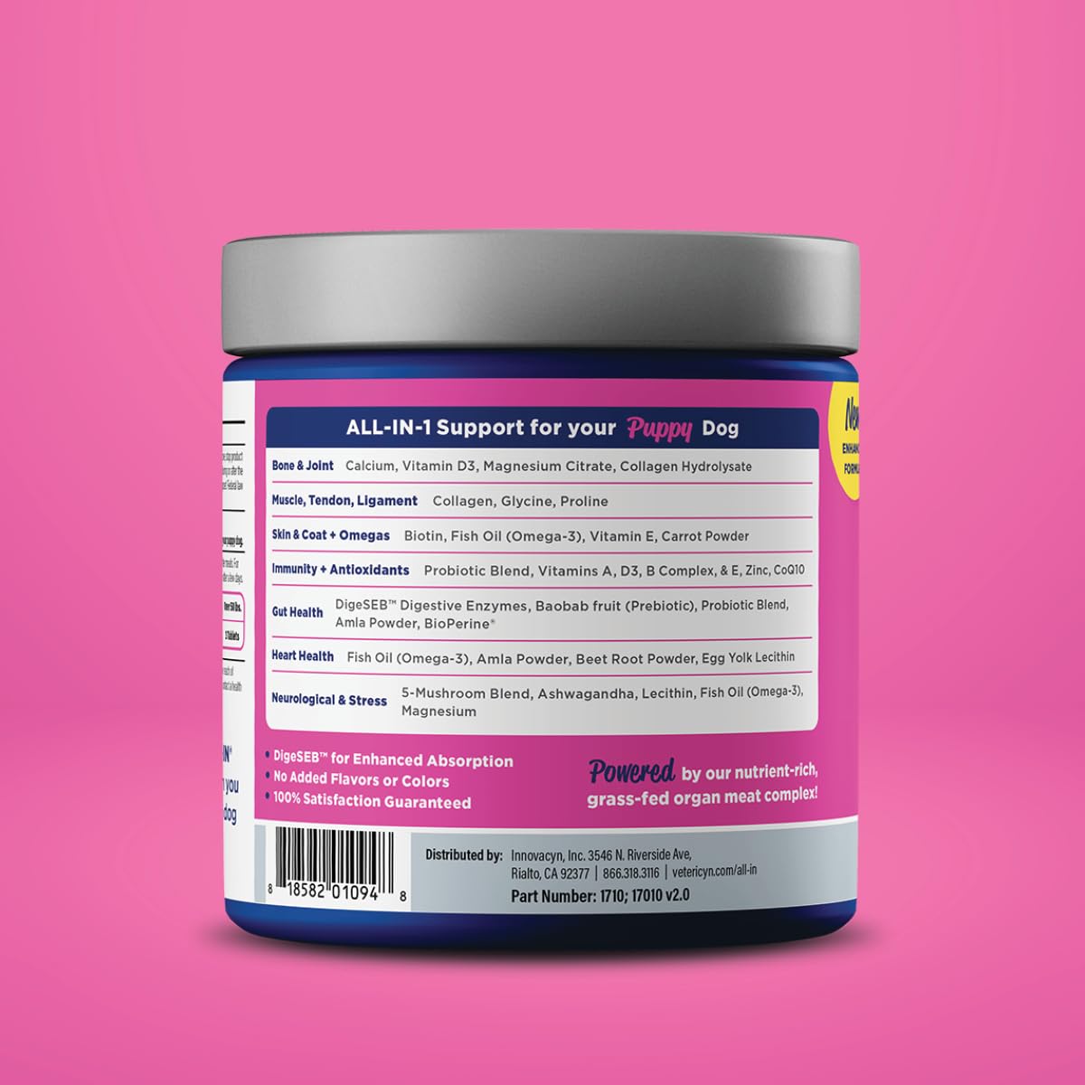 Vetericyn puppy immune-graphic highlights vitamins and antioxidants for overall wellness.