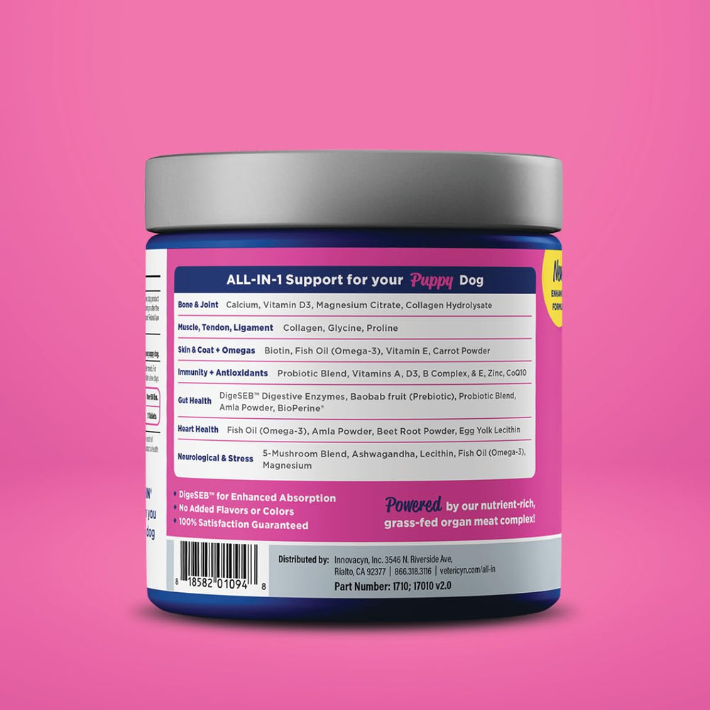 Vetericyn puppy immune-graphic highlights vitamins and antioxidants for overall wellness.