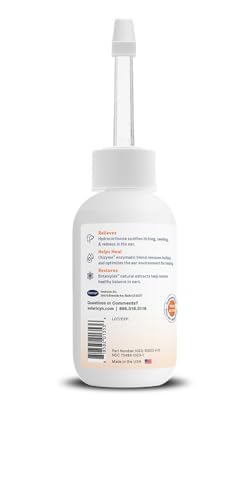 Vetericyn Triple-Action Ear Treatment cat ear closeup indicates soothing relief after use.