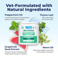 Vetnique Dentabliss dog teeth wipes pack for convenient dental hygiene