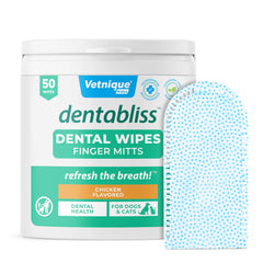 Vetnique Dentabliss finger mitt pack for easy at-home dental care.