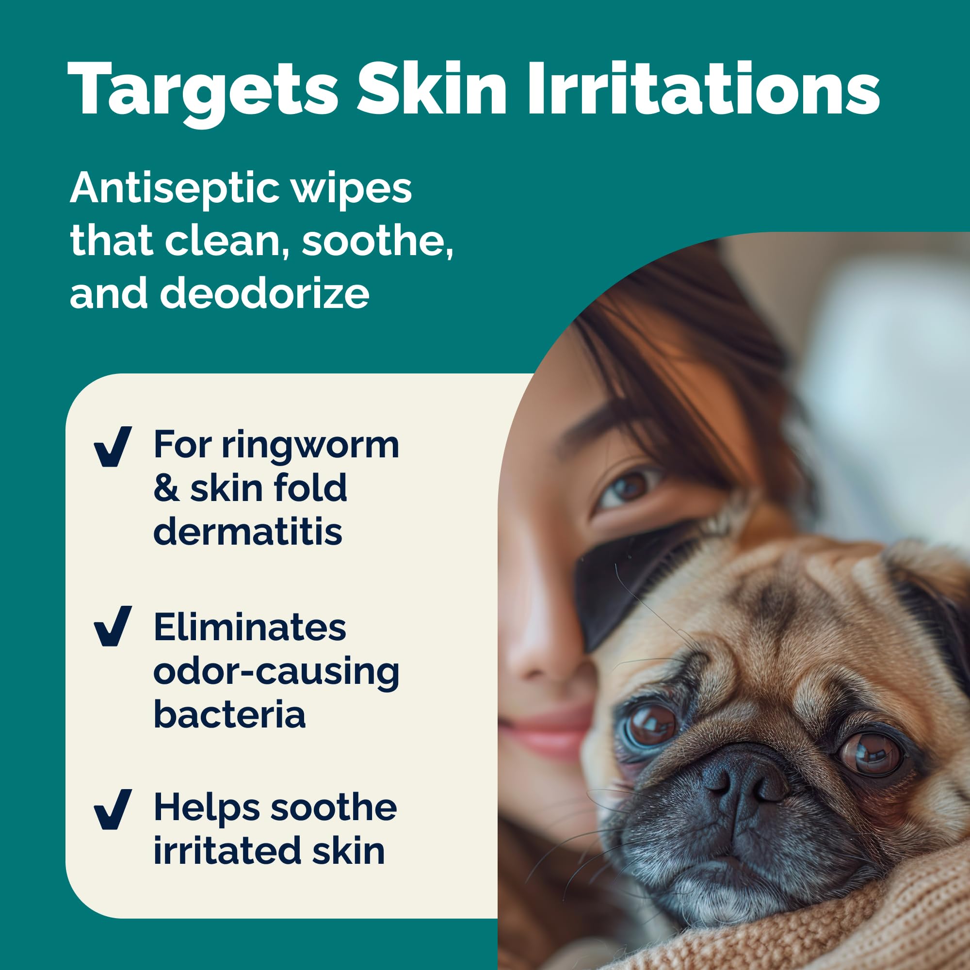 Aloe vera soothing component in Vetnique Dermabliss wipes