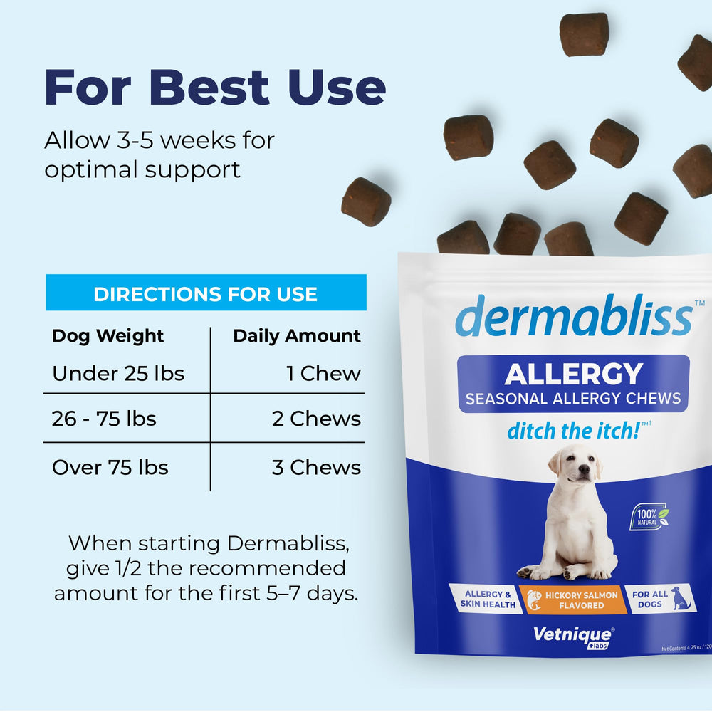 Dermabliss USA-made chews on countertop highlighting quality and formulation