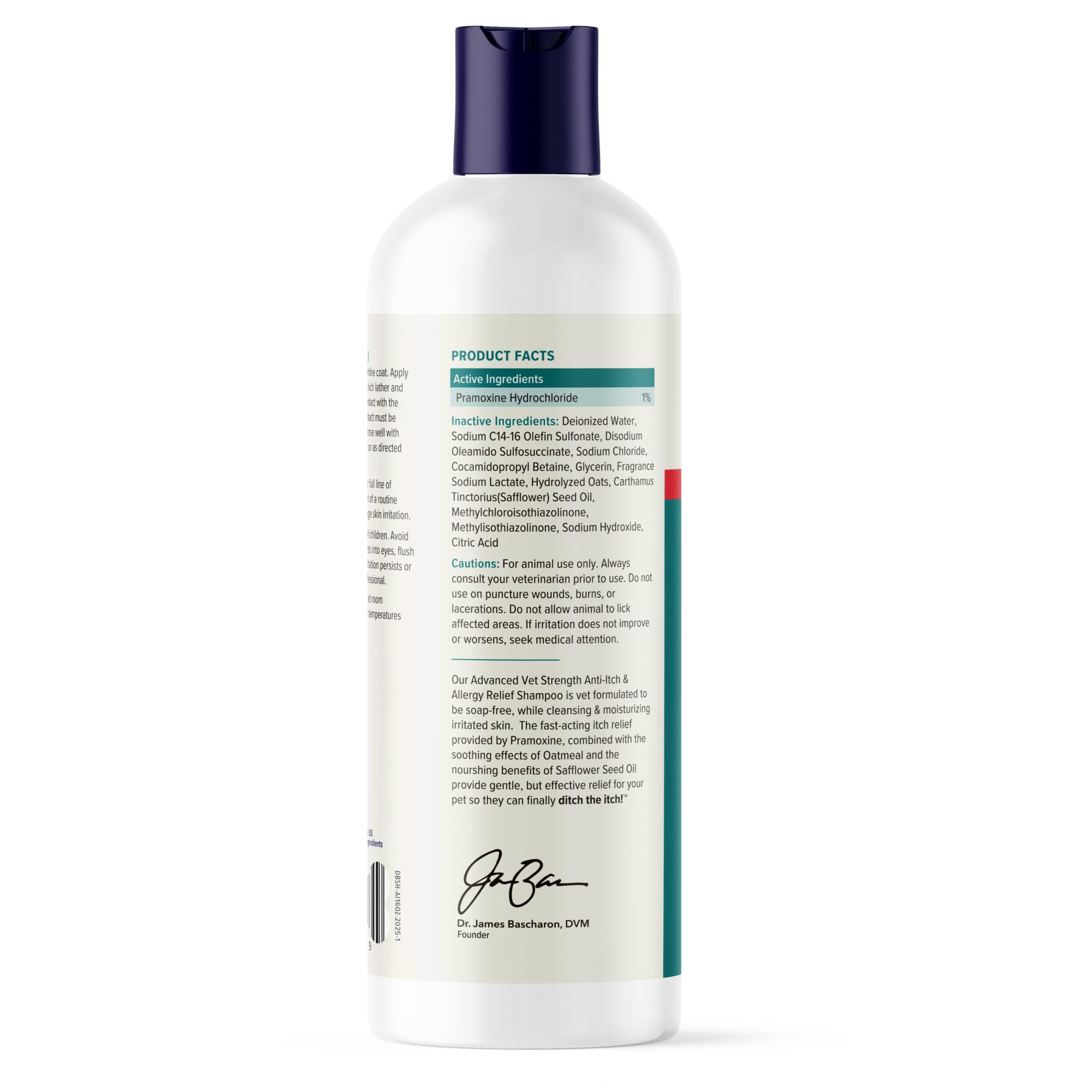 Vetnique Dermabliss ingredients safflower oil and oat extract soothe skin.