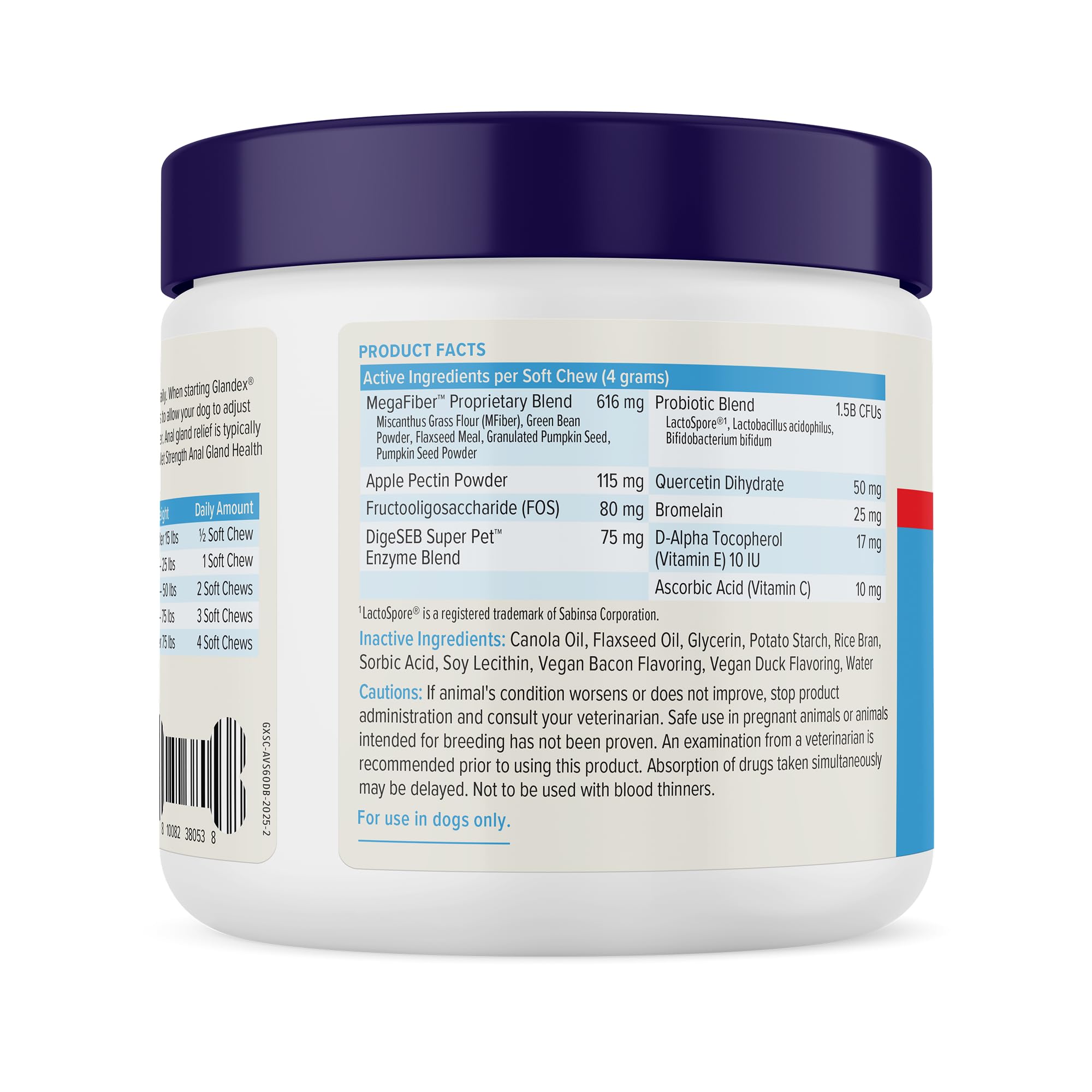 Vetnique Glandex-duck-bacon-vegetarian-flavor-treat close-up demonstrates vegetarian protein and appealing flavor