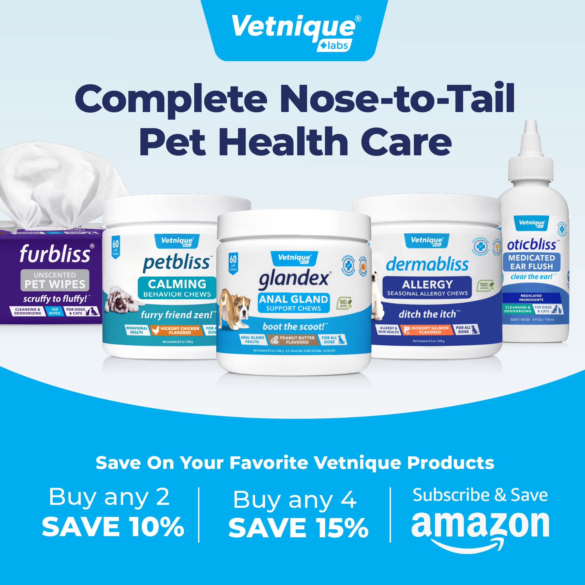 Vetnique Glandex hygienic wipes with odor-control feature demonstrated