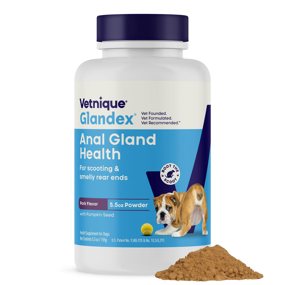 Vetnique Glandex pork liver powder tub supports anal glands and digestion