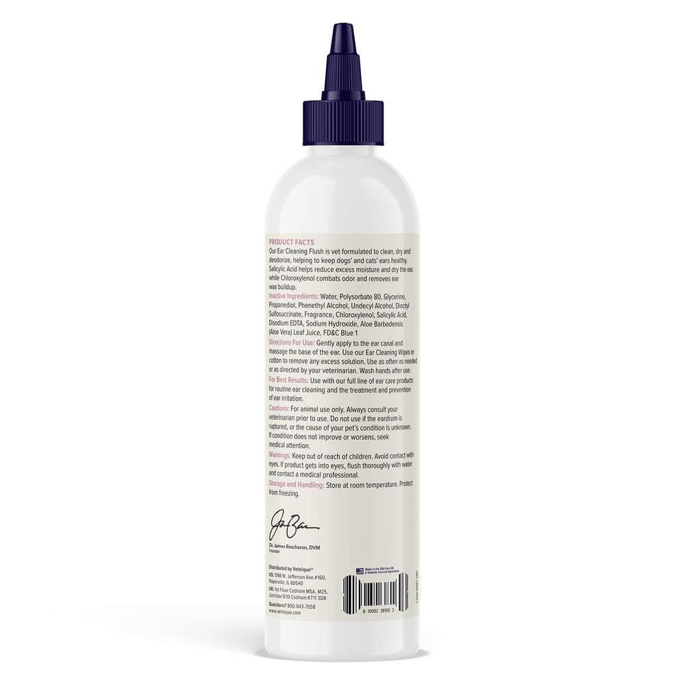 Vetnique Oticbliss bottle label highlighting trusted ear care
