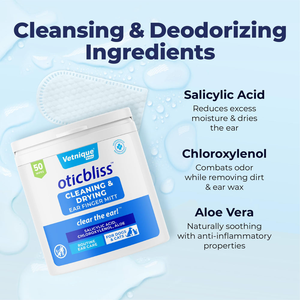 Vetnique Oticbliss grooming essentials for regular ear care routines