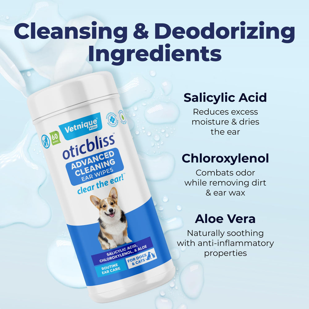 Vetnique Oticbliss USA-made packaging signals quality and veterinary-standard production.