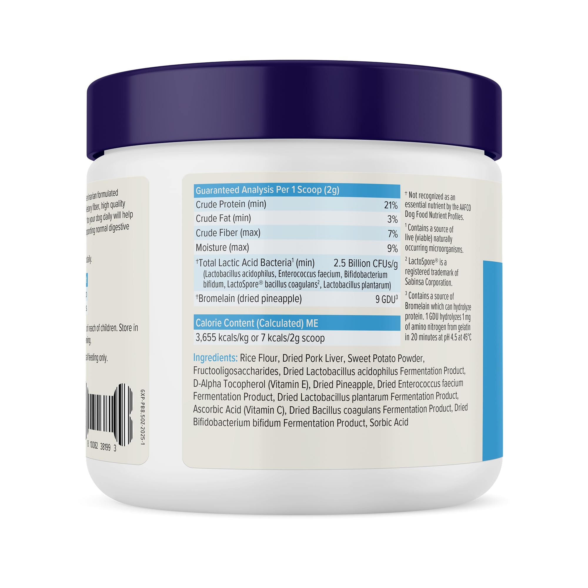 Close-up of Profivex probiotic ingredients used in Vetnique Glandex formula.