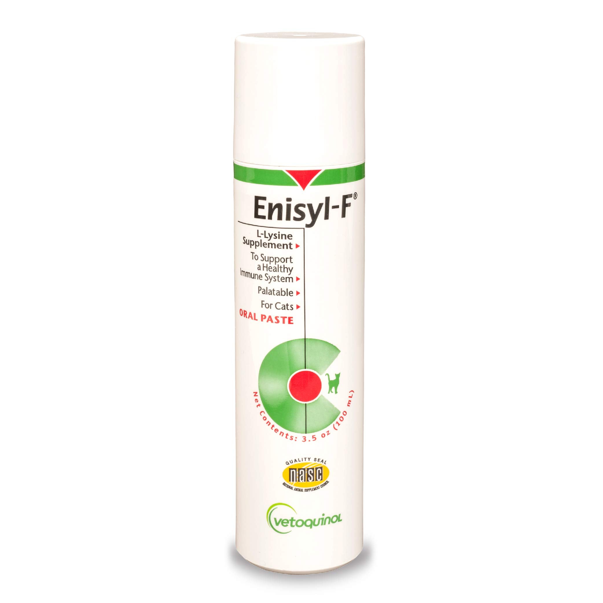 Vetoquinol Enisyl-F paste front view showing tuna flavor for daily feline immune support