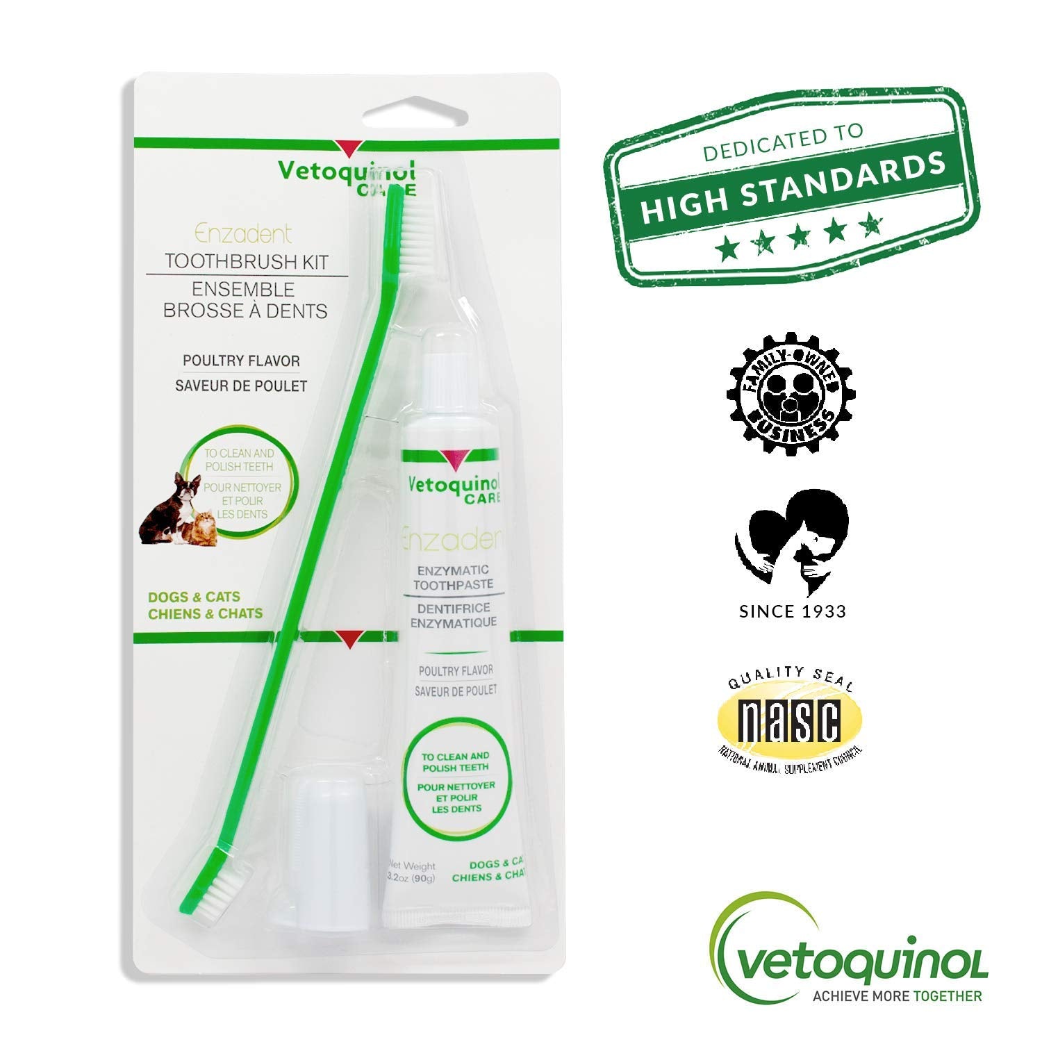 Vetoquinol Enzadent after brushing results highlight fresher breath and cleaner teeth