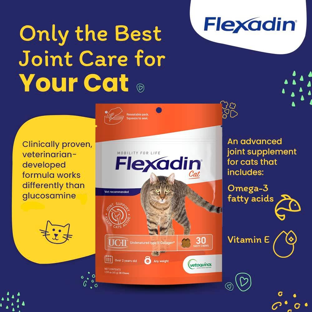Vetoquinol Flexadin packaging shows resealable bag for freshness