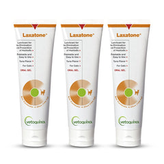 Vetoquinol Laxatone tuna-flavored bottle ready for daily hairball support