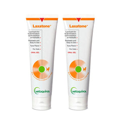 Vetoquinol Laxatone tuna two-pack box supports daily hairball prevention in cats.