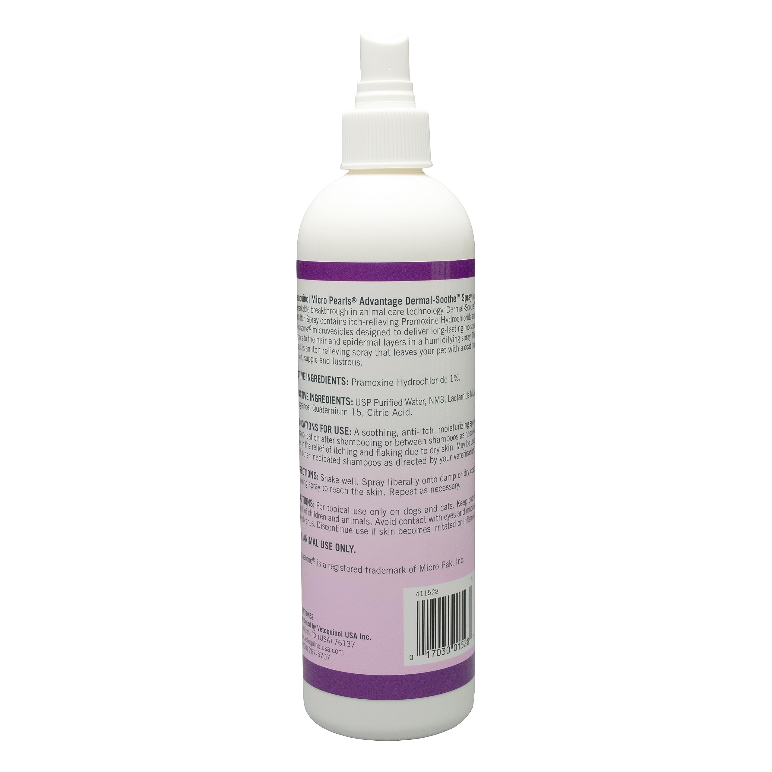 Vetoquinol MPA Dermal-Soothe application on dog skin demonstrating soothing relief