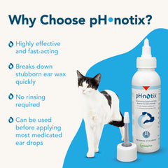 Vetoquinol pH•notix ear cleaner for cats promotes comfortable routine care