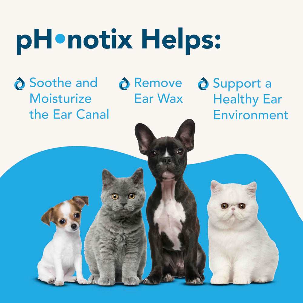 Vetoquinol pH•notix ear cleaner application for dogs supports gentle wax removal
