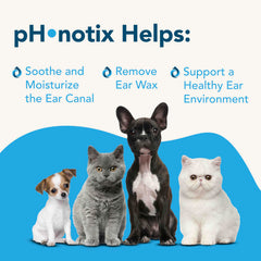 Vetoquinol pH•notix ear cleaner application for dogs supports gentle wax removal