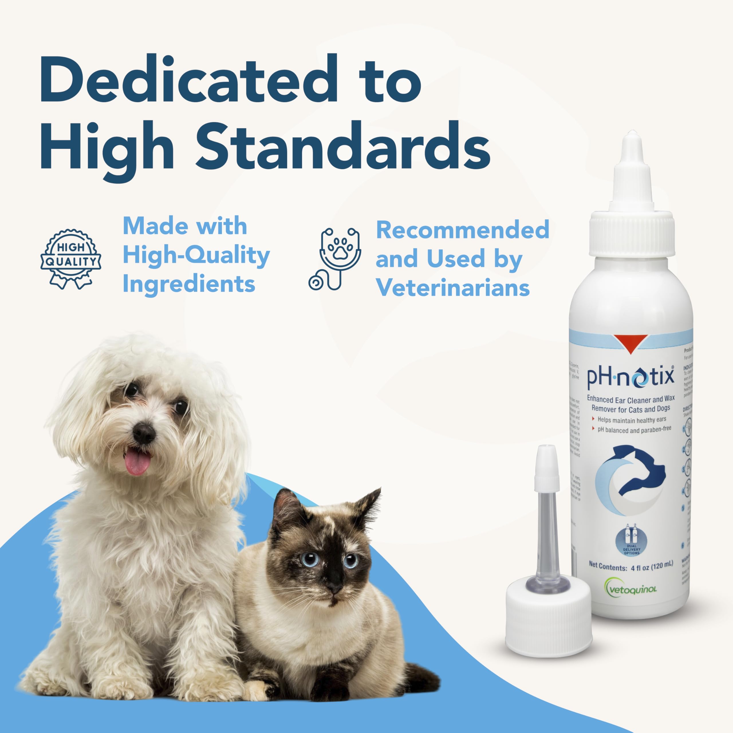 Vetoquinol pH•notix pre-cleaning helps prepare ear canal for medicated drops