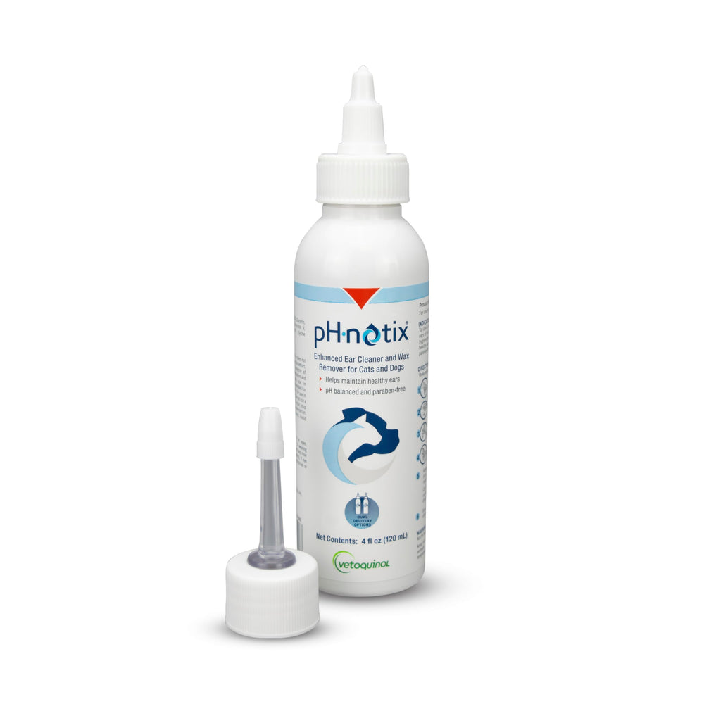 Vetoquinol pH•notix ear cleaner bottle pour supports easy daily ear hygiene