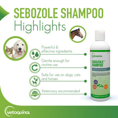 Vetoquinol Sebozole foamy lather during a gentle pet bath