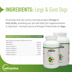 Vetoquinol Triglyceride Omega-3 wild-caught fish oil source highlighting EPA and DHA