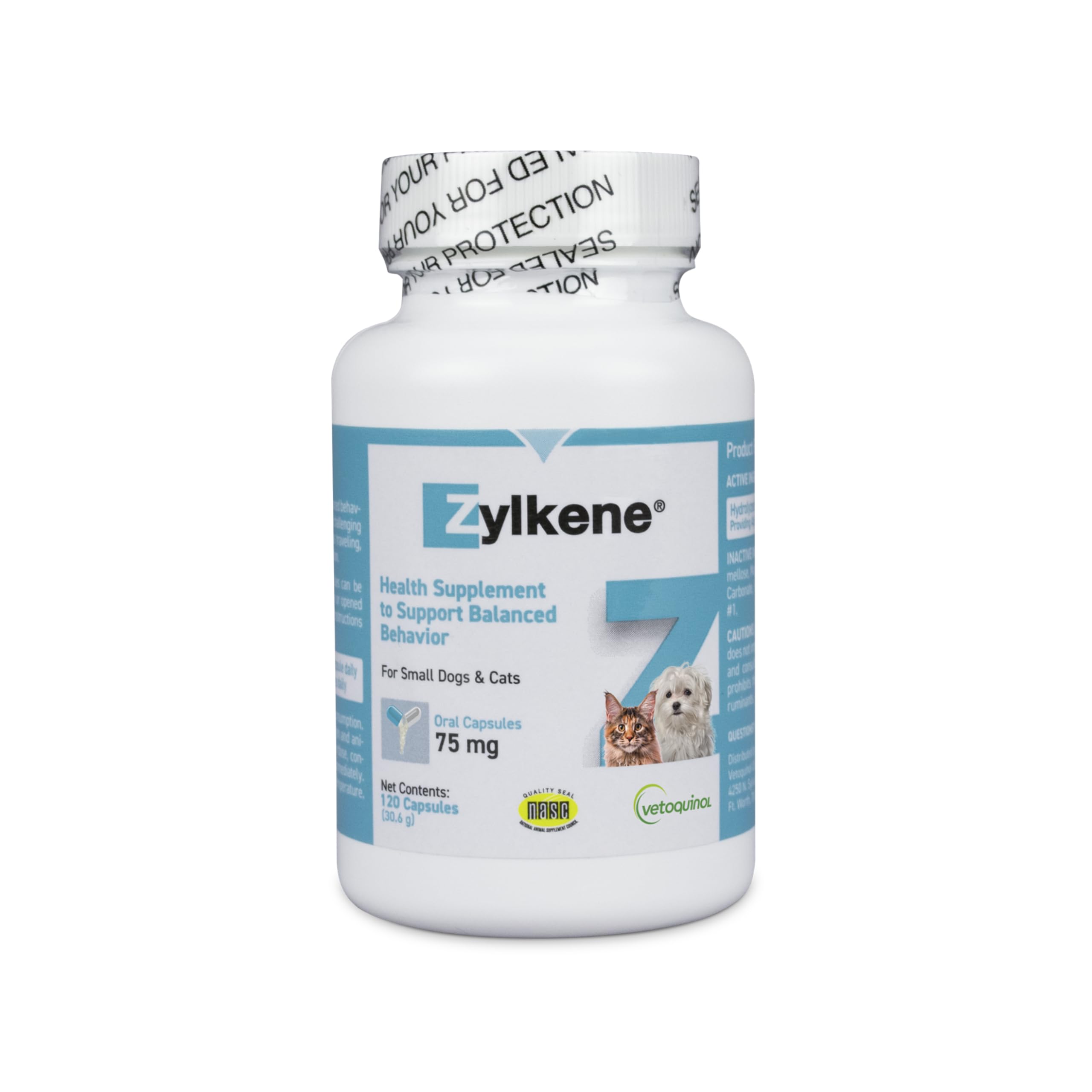 Vetoquinol Zylkene capsule closeup for daily calming support