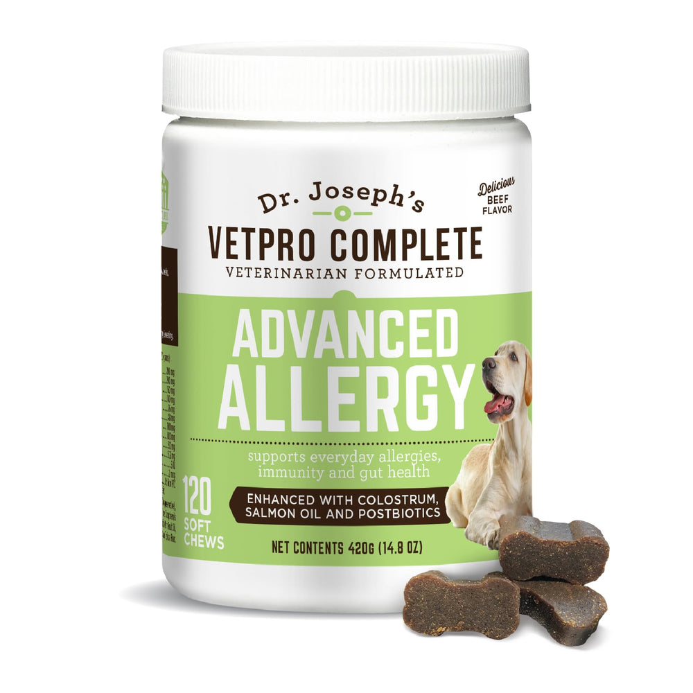 VetPro Complete Advanced Allergy soft chews packshot — palatable daily allergy support bites