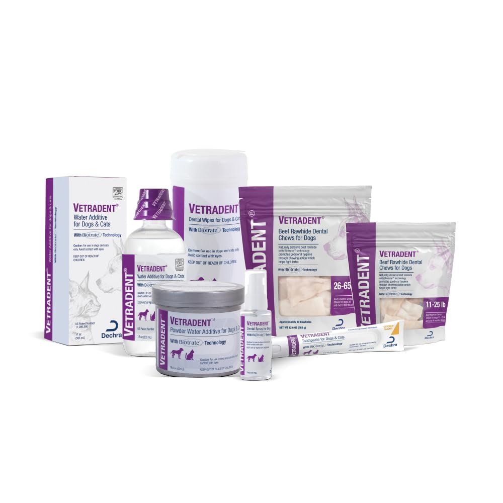 Vetradent powder water additive cat drinking from a bowl supports tartar management.
