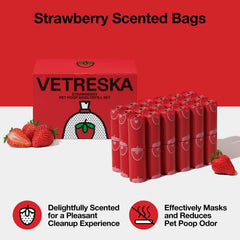 VETRESKA leak-proof extra thick bags provide reliable mess containment.