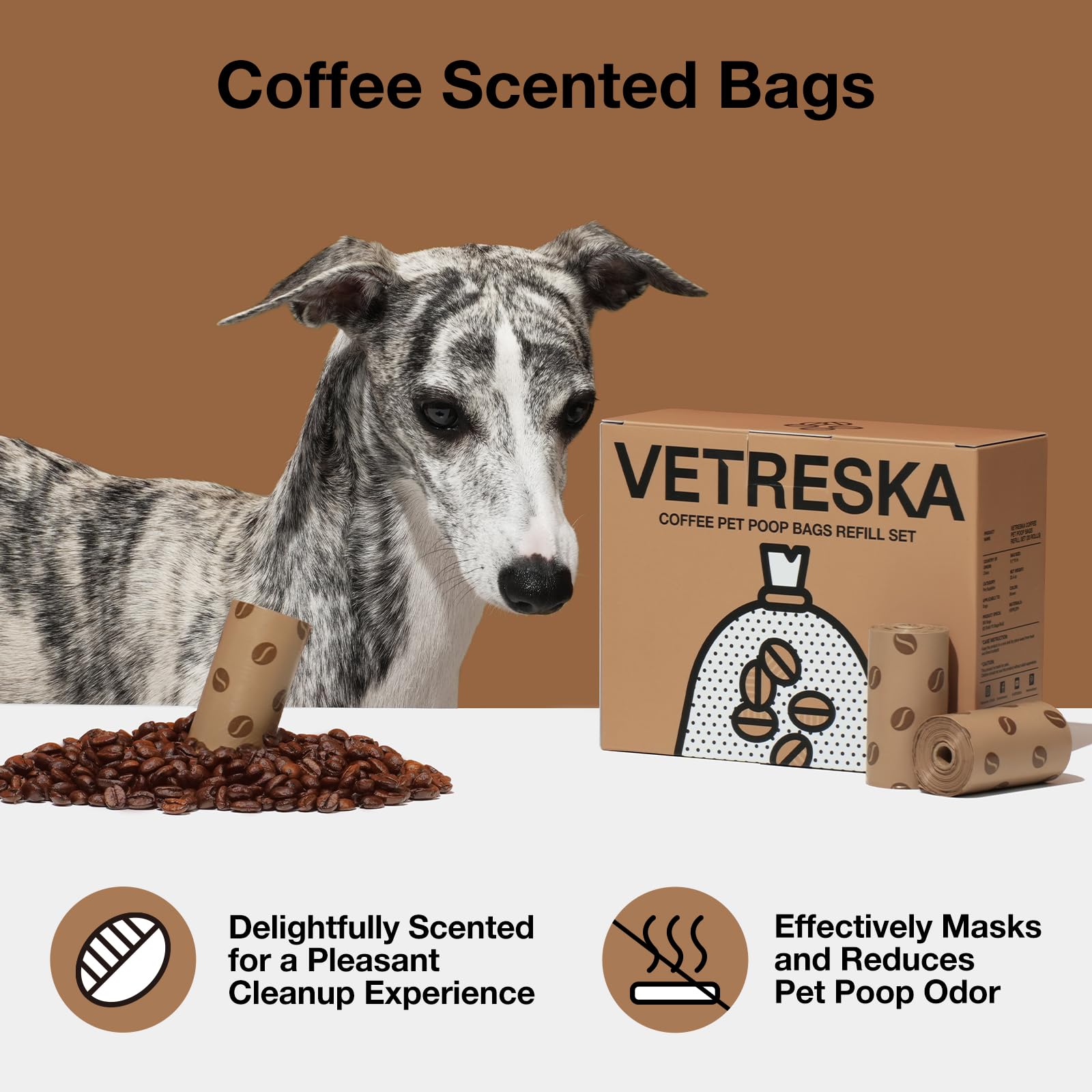 VETRESKA leak-proof extra-thick bags prevent messy pickups.