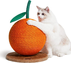 VETRESKA orange cat scratching post base detail emphasizes stability