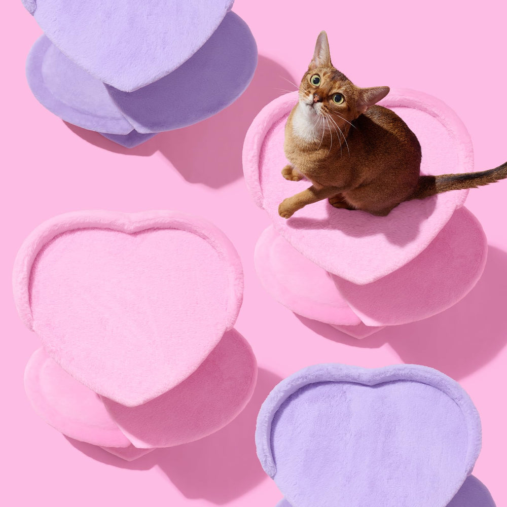 VETRESKA pink cat tree close-up plush material feels soft and inviting.