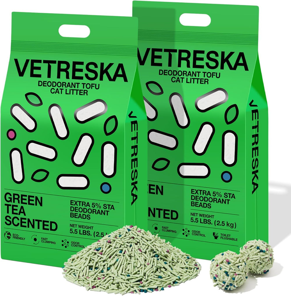 VETRESKA tofu cat litter scene shows fresh air and cleanliness.